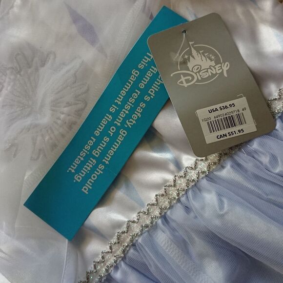 New Disney Store Snow Queen Elsa Sleep Gown Girls size 7/8 - Picture 7 of 12